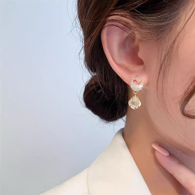 Sparkly Swan Earrings