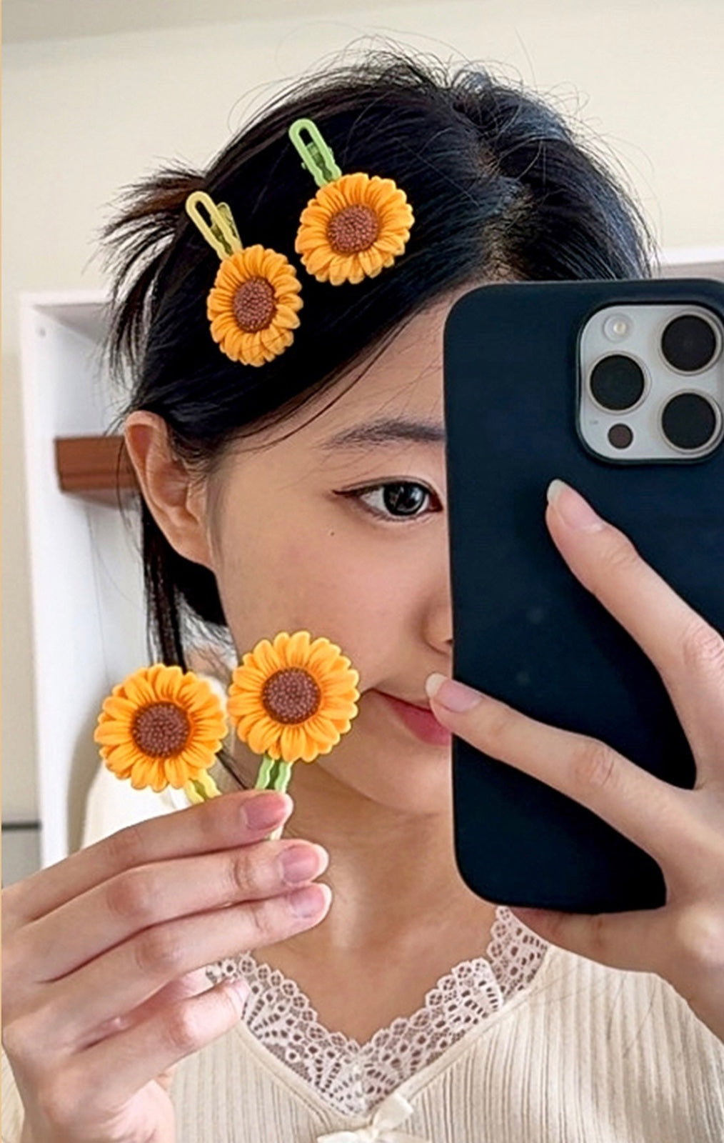 Little sunshine Sunflower Hair Clip (1pc)